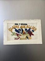 WW1 Guerre 14/18 War * CPA Fantaisie Brodée Embroidered * Gloire Aux Alliés " - Oorlog 1914-18