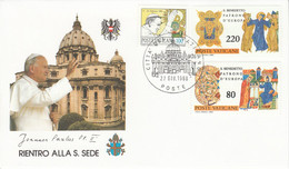 VATICAN 1988 RETOUR PAPE JEAN PAUL II - Franking Machines (EMA)