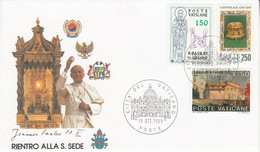 VATICAN 1989 RETOUR PAPE JEAN PAUL II - Franking Machines (EMA)