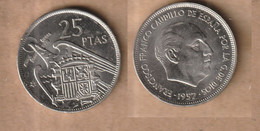 ESPAÑA  25 Pesetas - Francisco Franco 1957 * 72 Copper-nickel• 8.5 G • ⌀ 26.5 Mm KM# 787 - 50 Pesetas