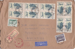 POLOGNE ENVELOPPE CIRCULEE ANNEE 1963, RECOMMANDE PAR AVION. SOPOT A BUENOS AIRES ARGENTINE. GRAND FORMAT.- LILHU - Storia Postale