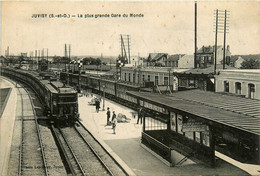 Juvisy * La Plus Grande Gare Du Monde * Ligne Chemin De Fer Essonne * Train Locomotive * Cachet Au Dos 232 Territorial - Juvisy-sur-Orge