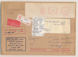 Dienst Aangetekend / Expresse Oefening Donderslag 1984 Gouda - Harderwijk - Retour - Covers & Documents