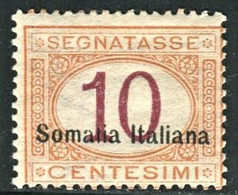SOMALIA 1920 SEGNATASSE 10 CENT.  * GOMMA ORIGINALE - Somalie