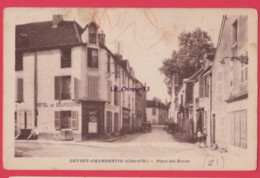 21 - GEVREY CHAMBERTIN---Place Des Ecoles--Hotel---animé - Gevrey Chambertin