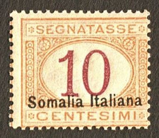 SOMALIA 1920 SEGNATASSE 10 CENT.  ** MNH - Somalie