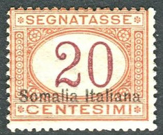 SOMALIA 1920 SEGNATASSE 20 CENT.  ** MNH - Somalië