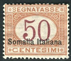 SOMALIA 1920 SEGNATASSE 50 CENT.  * GOMMA ORIGINALE - Somalie
