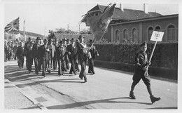 Carte-Photo -  Männerparade Der Gemeinde Fribourg - Freiburg Photo Bücher Bern - Restaurant Frohheim - Fribourg