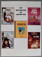 BD - Planche Publicitaire / Librairie - Aria / Corentin... - Press Books