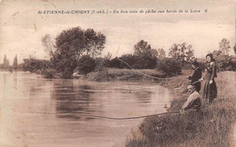 Saint-Étienne-de-Chigny     37       Pêche à La Ligne En Bord De Loire       (voir Scan) - Other & Unclassified