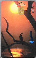 CARTE-PUCE-ZIMBABWE-Gem6-100$-2001-COUCHER SOLEIL Sur LAC KARIBA-Utilisé TBE/RARE - Zimbabwe