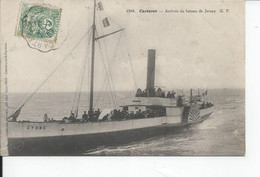 CARTERET   Arrivee Du Bateau De Jersey 1907 - Carteret