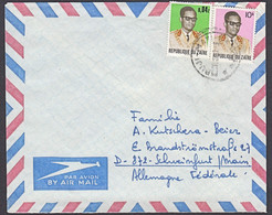 Ca0454 ZAIRE,  Mobutu Stamps On Mbuji-Mayi Cover To Germany - Usados