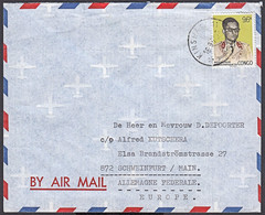 Ca0457 ZAIRE 1972 Mobutu Stamp On Kinshasa 11 Cover To Germany - Usados
