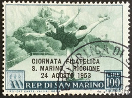 SAN MARINO - 1953 - Giornata Filatelica San Marino-Riccione - Pattinaggio - Usato - Oblitérés