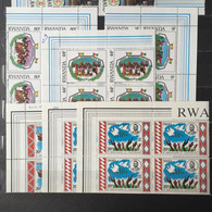 Rwanda - Lot De Timbres En Blocs De 4 - MNH (6 Photos) - Collections