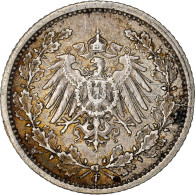 Monnaie, GERMANY - EMPIRE, 1/2 Mark, 1913, Stuttgart, SUP, Argent, KM:17 - 1/2 Mark