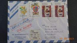 Lettre De 1988 En Recommandé à Destination Des Pays-Bas - Storia Postale