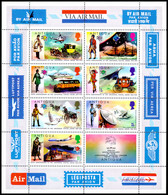 Antigua, 1974, UPU, Universal Postal Union, Transport, United Nations, MNH, Michel Block 13 - Non Classés