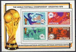 Antigua, 1978, Soccer World Cup Argentina, Football, MNH, Michel Block 37 - Sonstige & Ohne Zuordnung