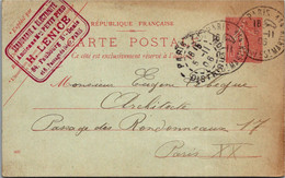 Delcampe - 75 PARIS 10 ème Arrondissement - 84, Rue Faubourg - H. LENICE    - Entiers Postaux  Année 1906 - Paris (10)