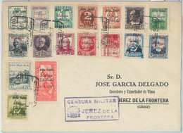 82175 - SPAIN - POSTAL HISTORY - Guerra Civil - BENEFICOS Malaga On Cover 1937 - Andere & Zonder Classificatie