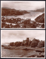 2 X PHOTOCARD SCOTLAND * OBAN ( Argyllshire--Scotland ) * Dunollie Castle + Sound Of Kerrera - Argyllshire