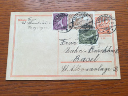 K23 Deutsches Reich Ganzsache Stationery Entier Postal P 141I Von Krozingen Nach Basel/Schweiz - Postwaardestukken