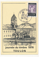 FRANCE - Carte Locale - Journée Du Timbre 1976 (Type Sage) - 83 TOULON - 13 Mars 1976 - Giornata Del Francobollo