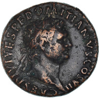 Monnaie, Domitien, As, Roma, TTB+, Bronze, RIC:294 - Les Flaviens (69 à 96)