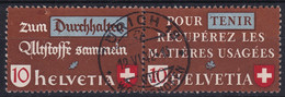 Z33a Mit 254.1.09 (grosser Farbfleck über M Von Zum) Und 255.2.01 (helle Stelle über I Von Helvetia) - Variétés