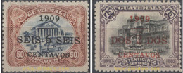 Ref. 655550 * HINGED * - GUATEMALA. 1909. SELLOS DEL 1902 SOBRECARGADOS - Guatemala
