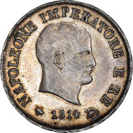 Monnaie, États Italiens, KINGDOM OF NAPOLEON, Napoleon I, 10 Soldi, 1814 - Napoleonische