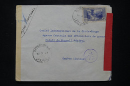 LIBAN - Enveloppe Commerciale De Beyrouth En 1941 Pour La Croix Rouge à Genève Avec Contrôle Postal - L 107397 - Cartas & Documentos