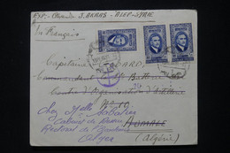 SYRIE - Enveloppe De Alep En 1945 Pour L'Algérie Avec Cachet De Contrôle Postal Avec Cachet FFL Au Verso - L 107401 - Lettres & Documents