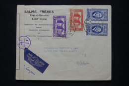 SYRIE - Enveloppe Commerciale De Alep En 1945 Pour Lyon Avec  Contrôle Postal - L 107402 - Lettres & Documents