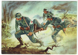 Postkarte Sanitätsdienst Des Heeres An Der Front - Karl Bloßfeld - Rotes Kreuz - Wehrmacht - Guerre 1939-45