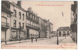 SAINT DIE, Rue Gambetta, Maison Incendiée Par Un Obus Le 2e Jour Du Bombardement 27 Août CPA - Saint Die