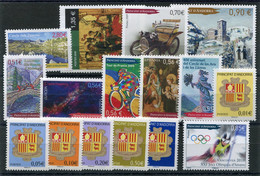 RC 21398 ANDORRE 2009 LOT DE TIMBRES A LA FACIALE NEUFS ** - Unused Stamps