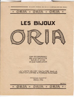 RARE -  PUB SUR PAPIER - 1928 - LES BIJOUX ORIA - Autres & Non Classés