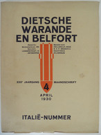 DIETSCHE WARANDE EN BELFORT 1930 ITALIË Nummer: Geschiedenis Kunst Literatuur Poëzie - Histoire