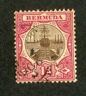 487 Bermuda 1906 Scott #34 Used "Offers Welcome" - Bermudes