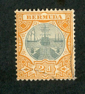 488 Bermuda 1906 Scott #36 Used "Offers Welcome" - Bermudes