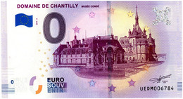 Billet Souvenir - 0 Euro - France - Domaine De Chantilly - Musée Condé (2019-2) - Pruebas Privadas