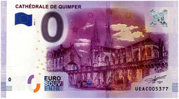 Billet Souvenir - 0 Euro - France - Cathédrale De Quimper (2016-1) - Essais Privés / Non-officiels