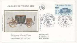 FRANCE - Enveloppe FDC - Journée Du Timbre 1989 - 2,20 + 0,60 Diligence Paris Lyon - PARIS - 15 Avril 1989 - 1980-1989