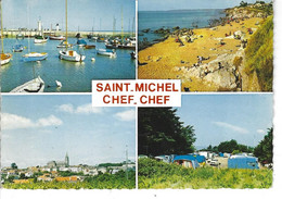 44 - St MICHEL CHEF CHEF - T.Belle Multi Vues Couleur Du Port De Comberge , La Plage  , Vue Générale  Le Camping - Saint-Michel-Chef-Chef