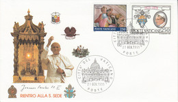 VATICAN 1995 RETOUR VOYAGE PAPE JEAN PAUL II - Machines à Affranchir (EMA)