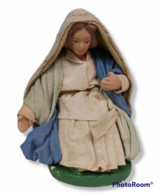 15522 Pastorello Presepe - Statuina In Ceramica E Tessuto - Madonna H. 10 - Weihnachtskrippen